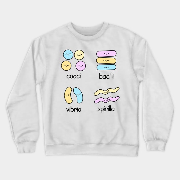 Kawaii Bacteria Classification Crewneck Sweatshirt by donovanh